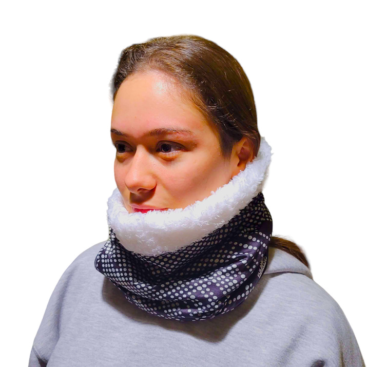 BUFF INVIERNO - PUNTITOS FONDO NEGRO